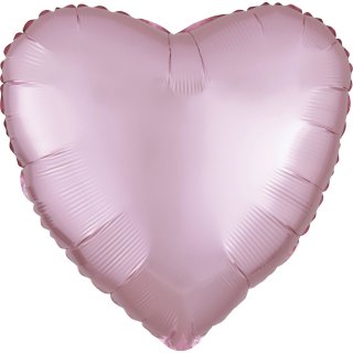Folienballon Herz Pastell-Pink satin luxe
