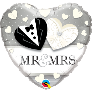 Folienballon Mr. &amp; Mrs. Wedding
